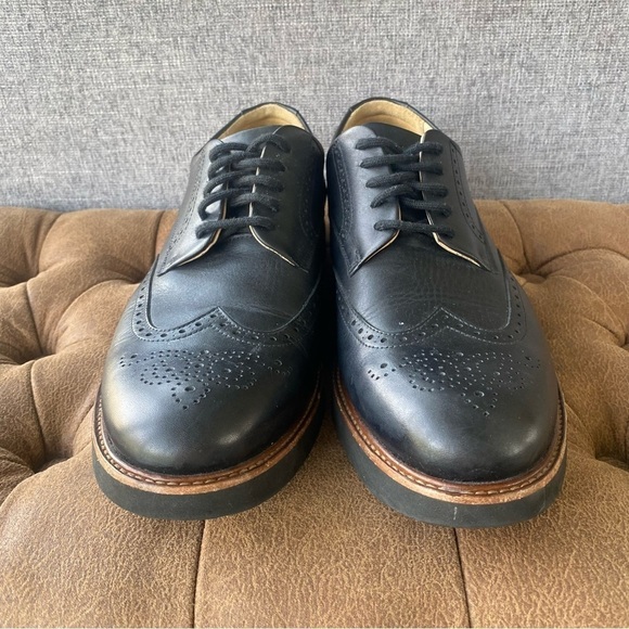 Samuel Hubbard Tipping Point Black Leather Wingtip Oxford Shoes Vibram Sole 10 main image 9